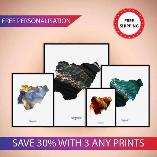 Nigeria Poster Etsy