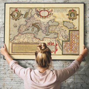 Carte historique de l'empire romain vintage - ROMANI IMPERII IMAGO