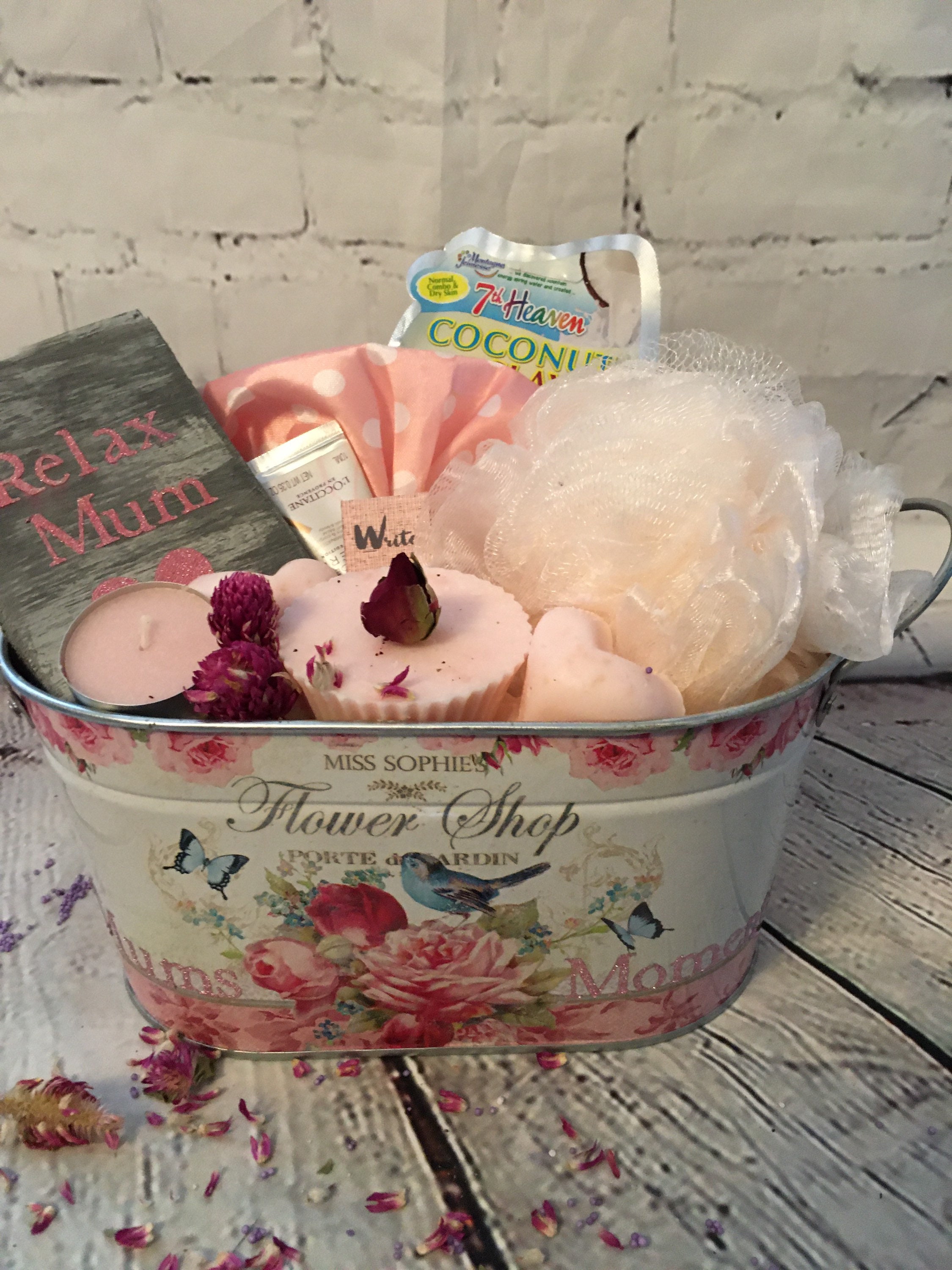 Personalised Bath time pamper set with personalised gift bag Etsy