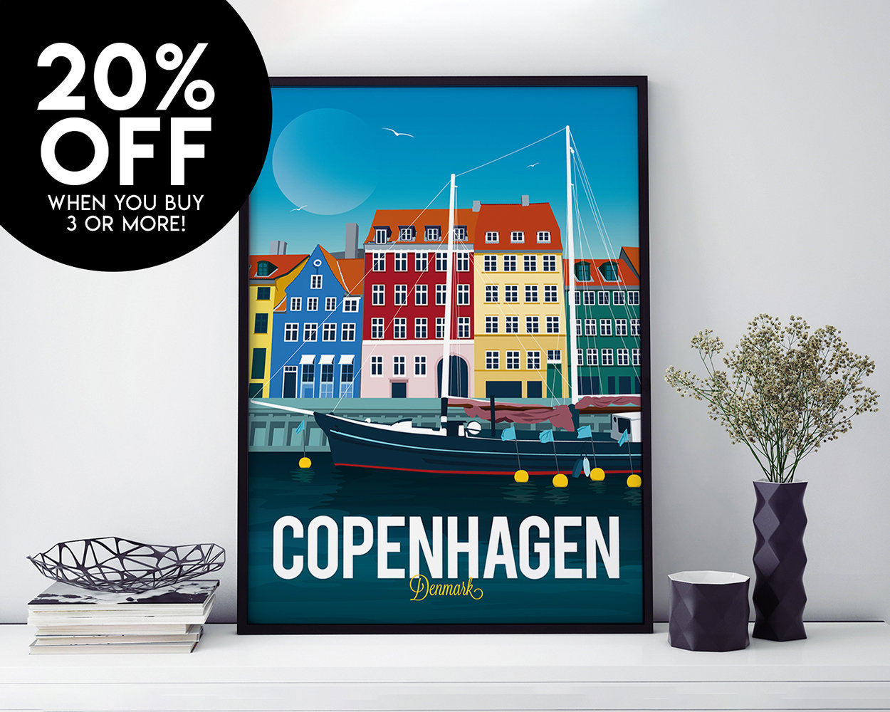 Copenhagen Travel Denmark Scandinavia Print - Etsy