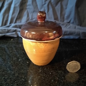 Roue de pot de gland faite à la main jetée dans ma poterie d’atelier, céramique d’art, porte-bibelots ou bijoux, cadeau pour elle, lui de ProperPotteryGB