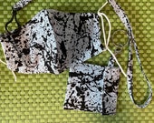 Paint Splattered Child Sized Face Mask with Lanyard and Carrying Pouch