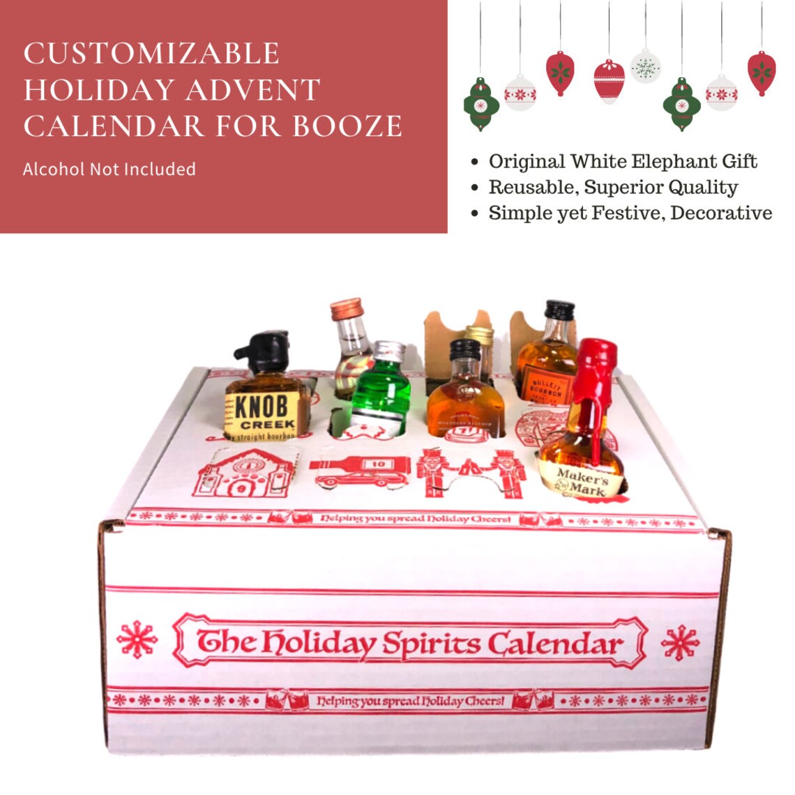 2 Pack Advent Calendar for Alcohol and Adults, Gift Booze 2021, Great