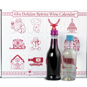2 Pack of Advent Calendar for Alcohol and Adults Gift Wine for Christmas White Elephant & Holiday Party Present Alcohol Not Included image 1