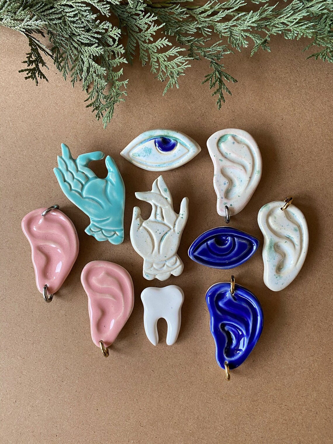 Handmade ceramic brooches Etsy