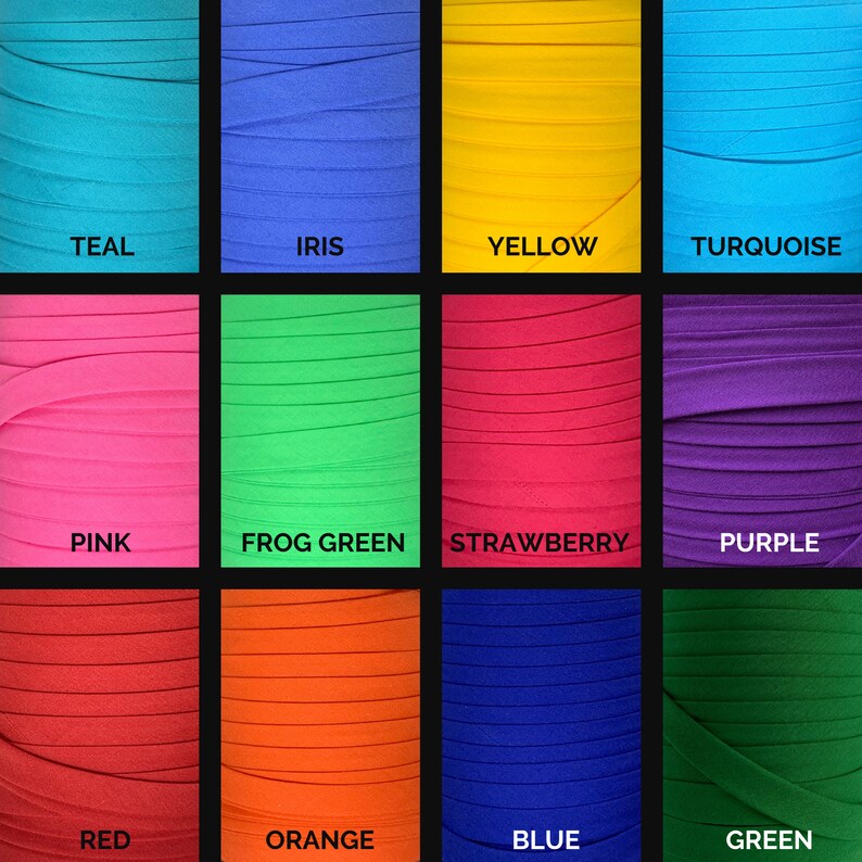 1/2 Double Fold Bias Tape by the Yard 13mm Seam Binding Etsy UK