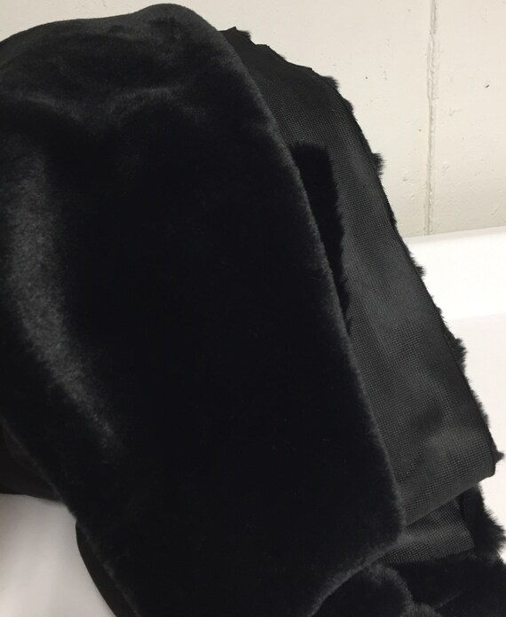 Luxurious Black Faux Fur Fabric Minky Plush Fun Fur Fabric in | Etsy