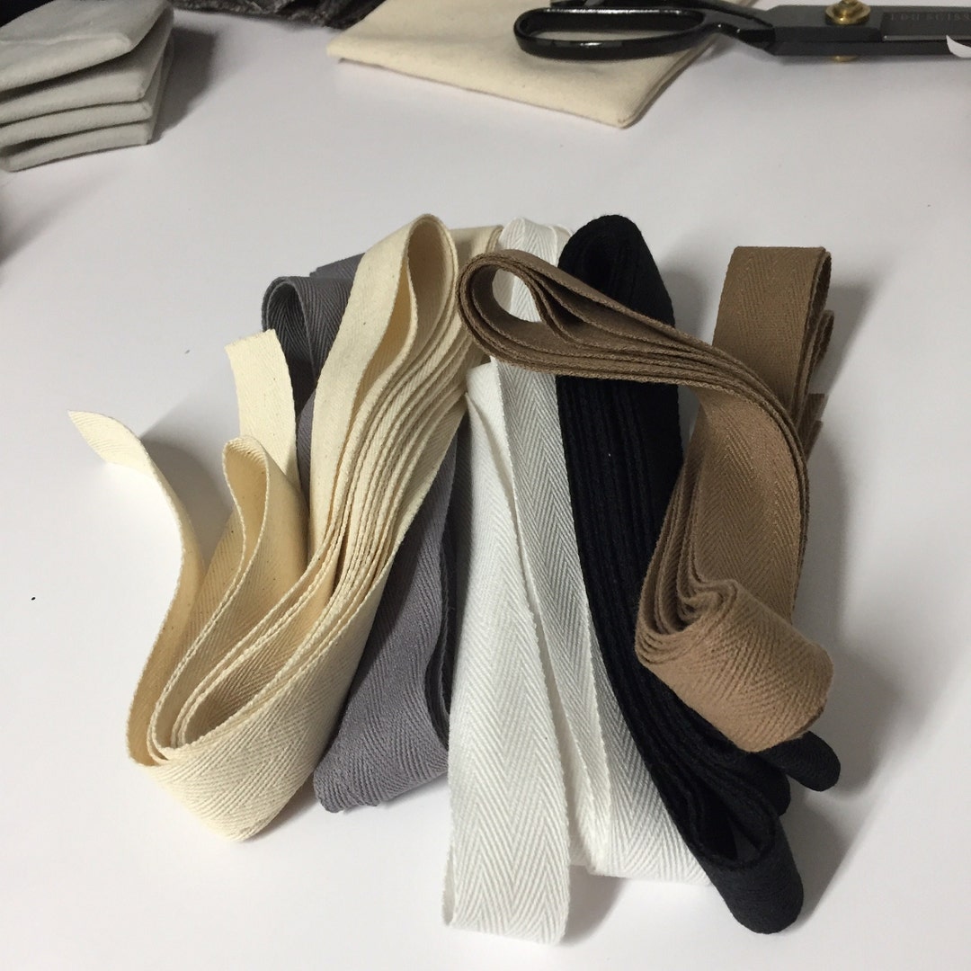 3m Assorted Herringbone Cotton Twill Tape 1 Inch Cotton Etsy