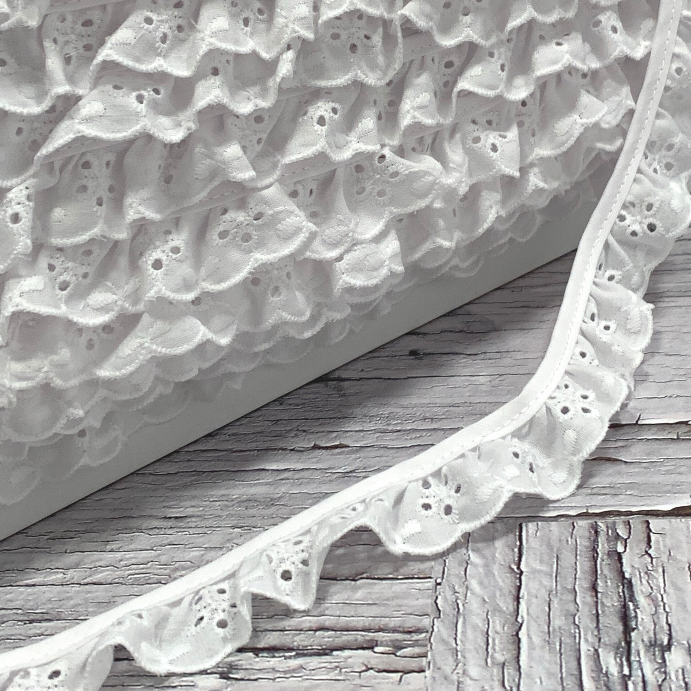 TEHAUX Embroidered Lace Stretch Lace Trim Lace Ribbons for Crafts Bridal  Lace Trim Cotton Lace Ribbon Lace Trim for Crafts Gift Elastic Ribbon  Cotton