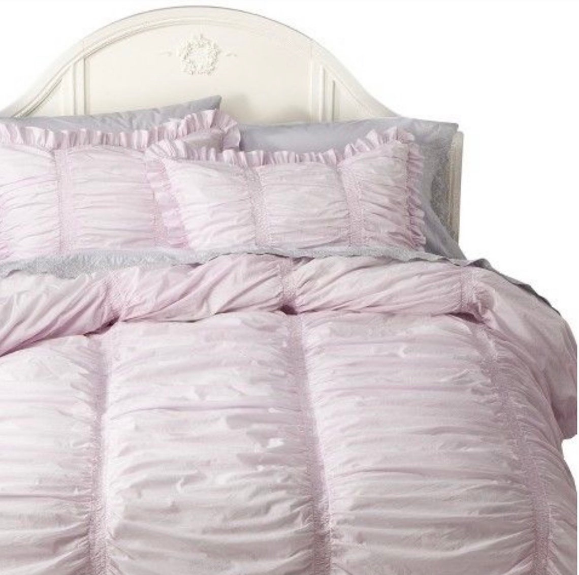 Simply Shabby Chic Pink Ruched King Comforter Set New Etsy