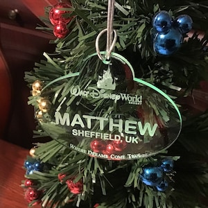 Disney Cast member name tag ornament, personalised