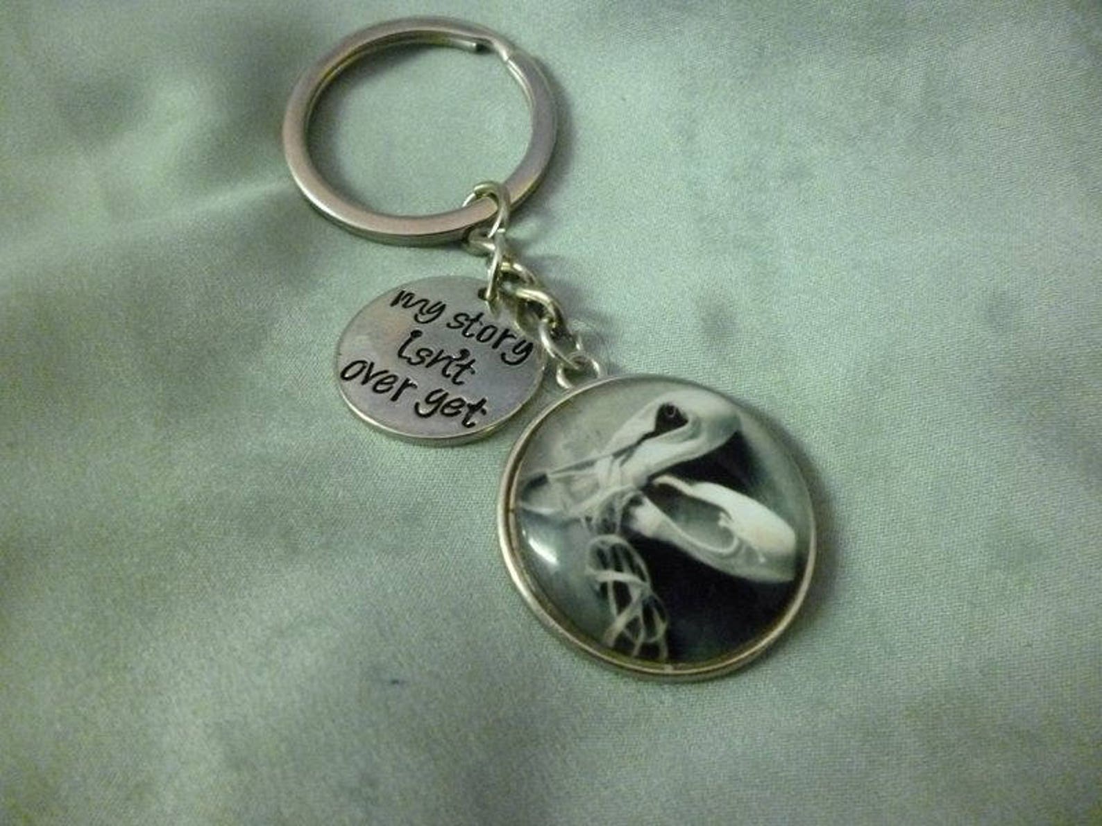 ballet dancing shoes my story isn't over keyring ballet dancing shoes my story isn't over keyring