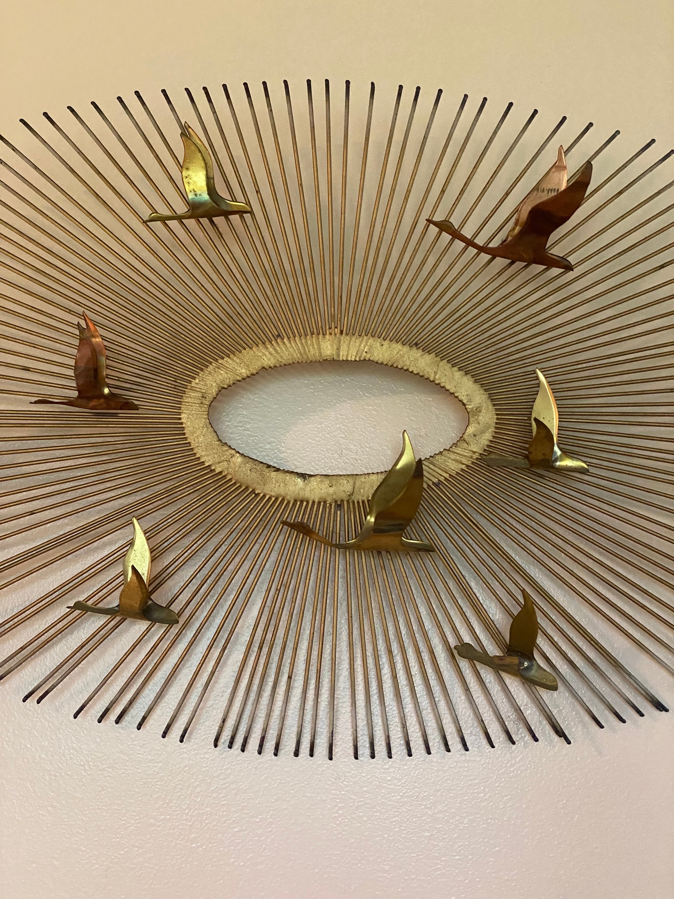 【特別送料無料！】 Birds Century Mid in Etsy - Art Wall Brass Flight 絵画