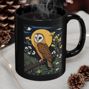 Barn Owl Mug, Birder Gift, Birdwatching Coffee Mug, Bird Gift, Barn Owl Cup, Bird Lover Nature Gift, Owl Lover Present