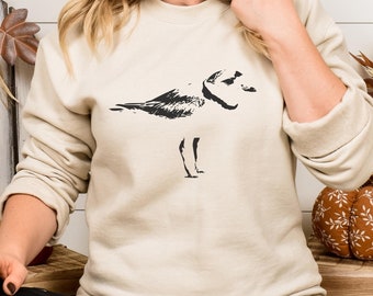 Piping Plover Sweatshirt - Birdwatcher Pullover Crewneck, Birder Crew Neck, Birding & Bird Lovers Gift