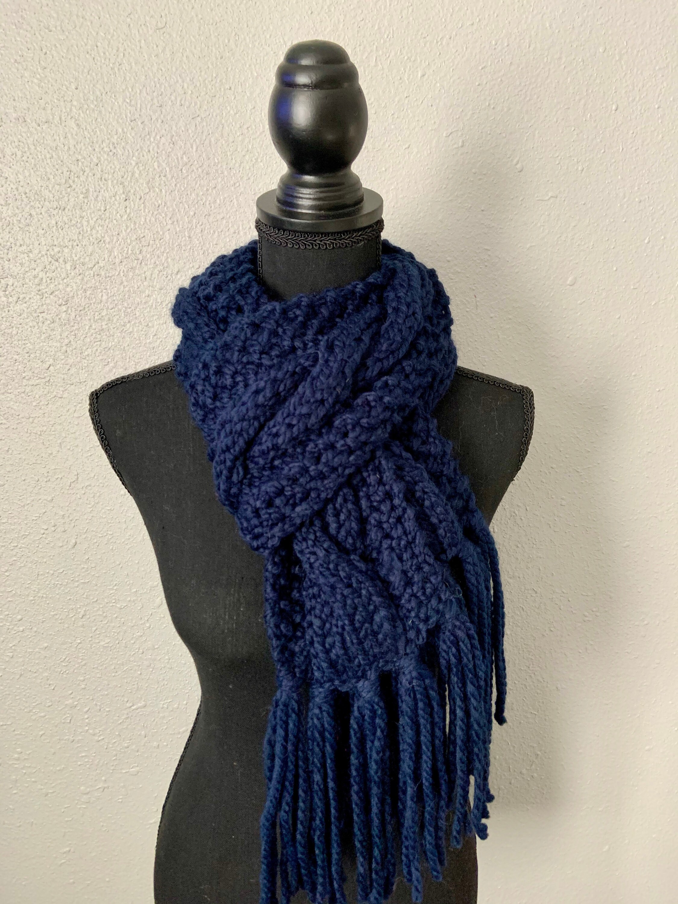 Cable Knit Scarf Etsy