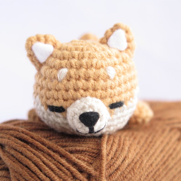 DIGITAL DOWNLOAD Crochet Amigurumi Pattern: Hoshi the Sleepy Shiba Inu