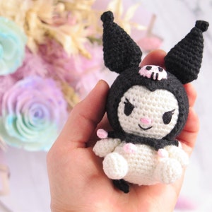 DIGITAL DOWNLOAD Crochet Amigurumi Pattern: Japanese Black Bunny Character image 1