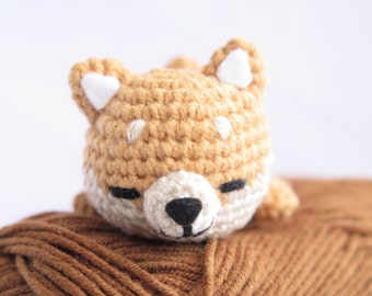 DIGITAL DOWNLOAD Crochet Amigurumi Pattern: Hoshi the Sleepy Shiba Inu