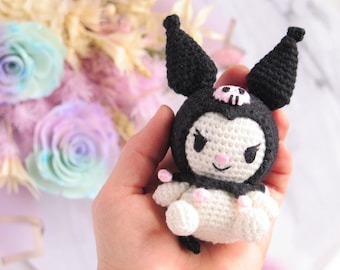 DIGITAL DOWNLOAD Crochet Amigurumi Pattern: Japanese Black Bunny Character