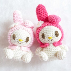 DIGITAL DOWNLOAD Crochet Amigurumi Pattern: Japanese Pink Bunny Character image 3
