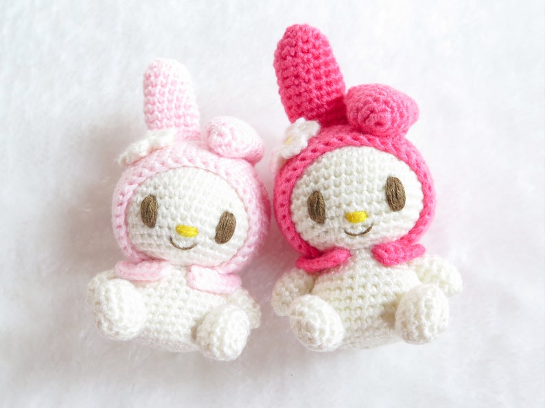 DIGITAL DOWNLOAD Crochet Amigurumi Pattern: Japanese Pink Bunny Character image 3