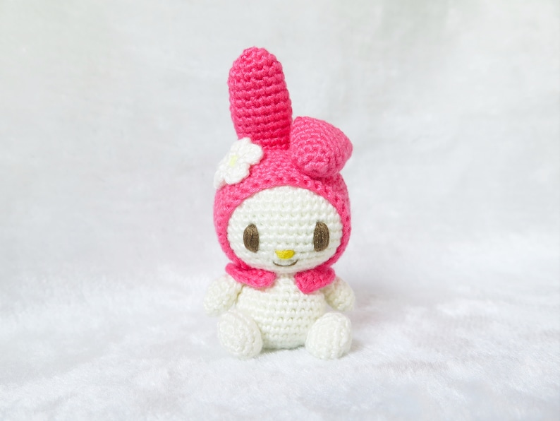 DIGITAL DOWNLOAD Crochet Amigurumi Pattern: Japanese Pink Bunny Character image 2