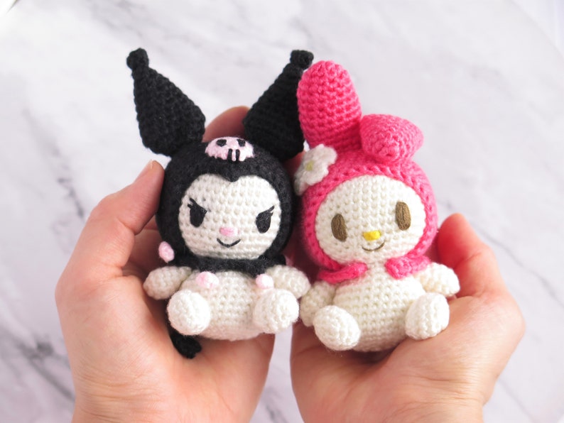 DIGITAL DOWNLOAD Crochet Amigurumi Pattern: Japanese Pink Bunny Character image 4