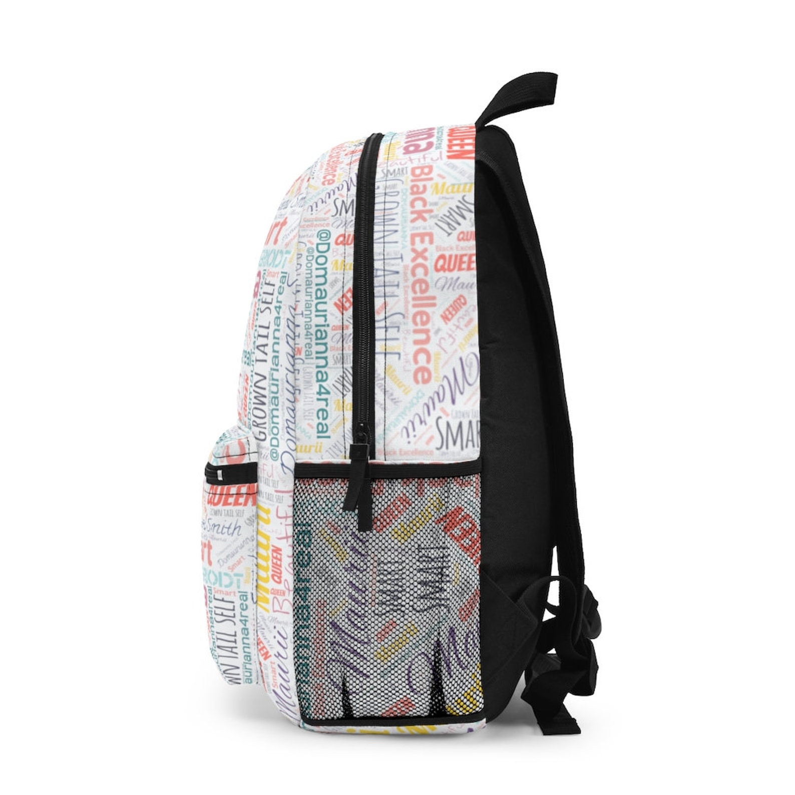 Personalized Backpack Custom School Backpack With Names Word Etsy
