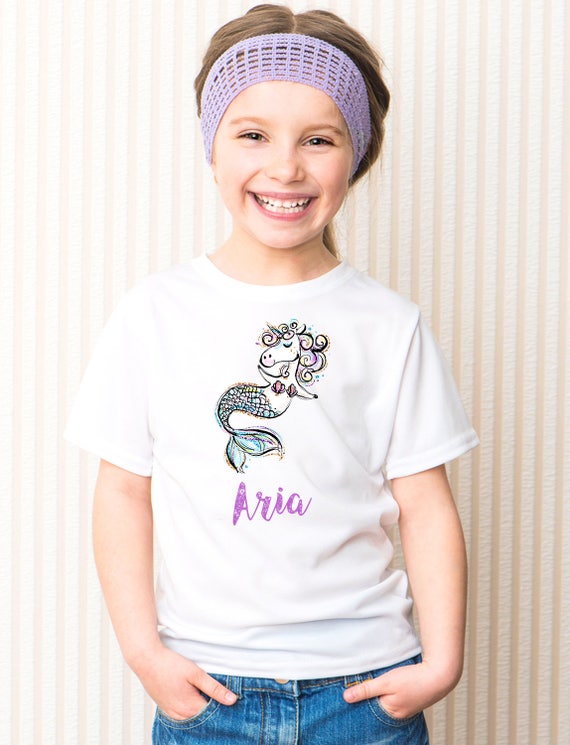 Personalized Unicorn T Shirt Custom Unicorn Tee Shirt Cute Etsy