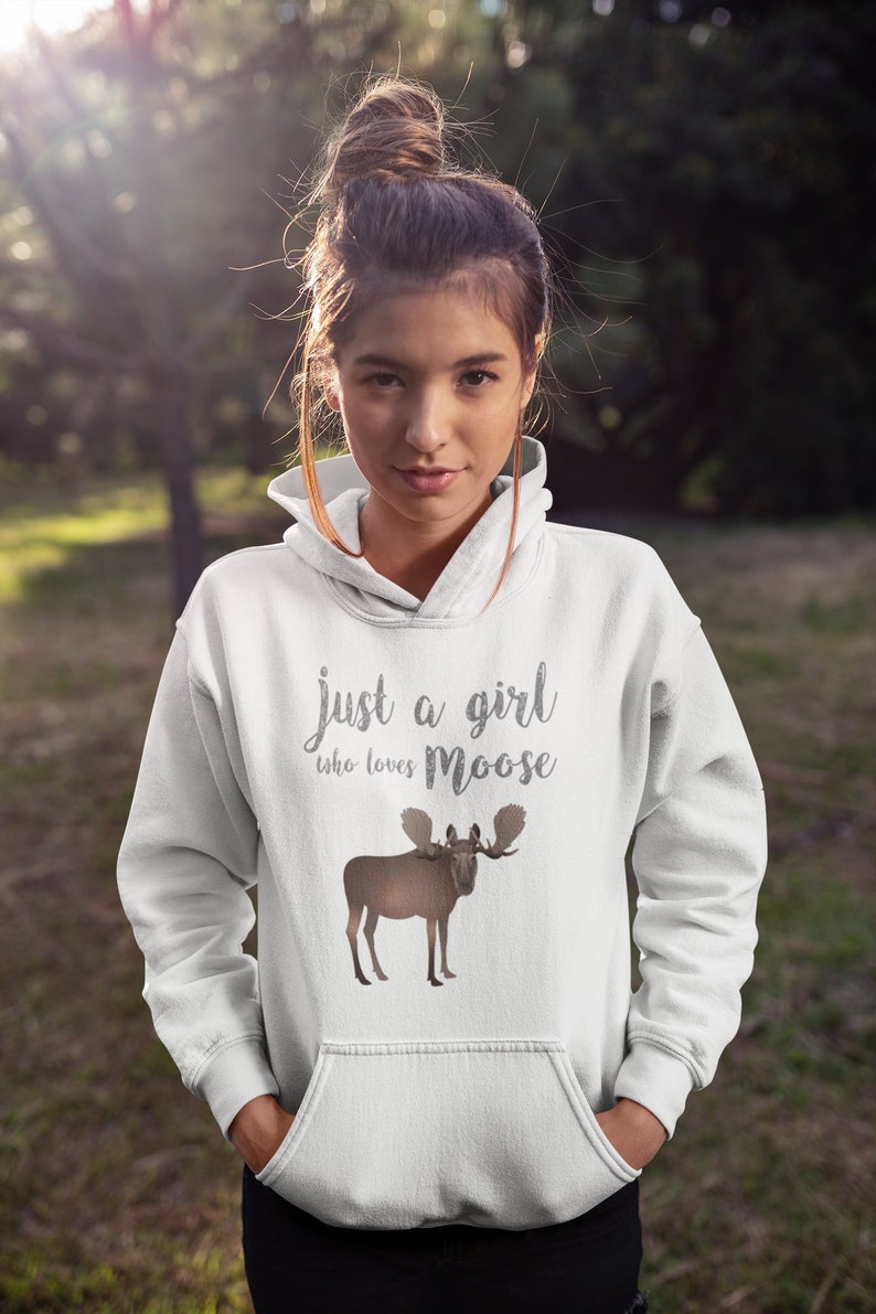 Moose Hoodie For Women Hooded Sweatshirt with Moose Moose | Etsy