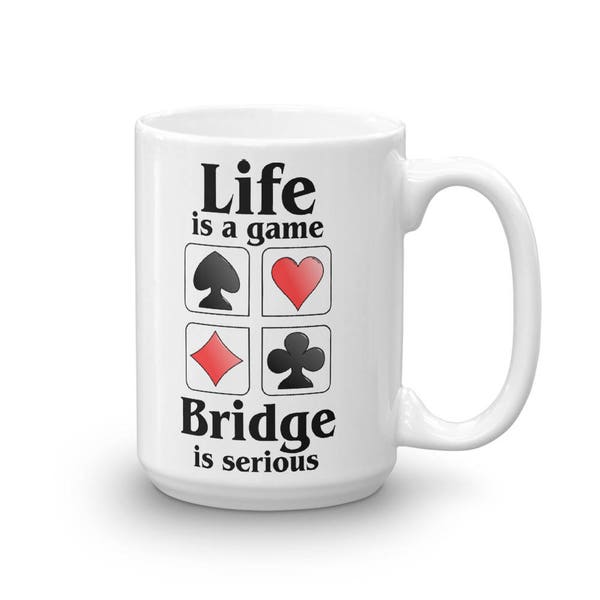 Bridge Mug, Bridge Coffee Mug, Bridge player Mug, Bridge lover mug, Bridge player cup, Bridge game gift for Bridge player, Bridge gift