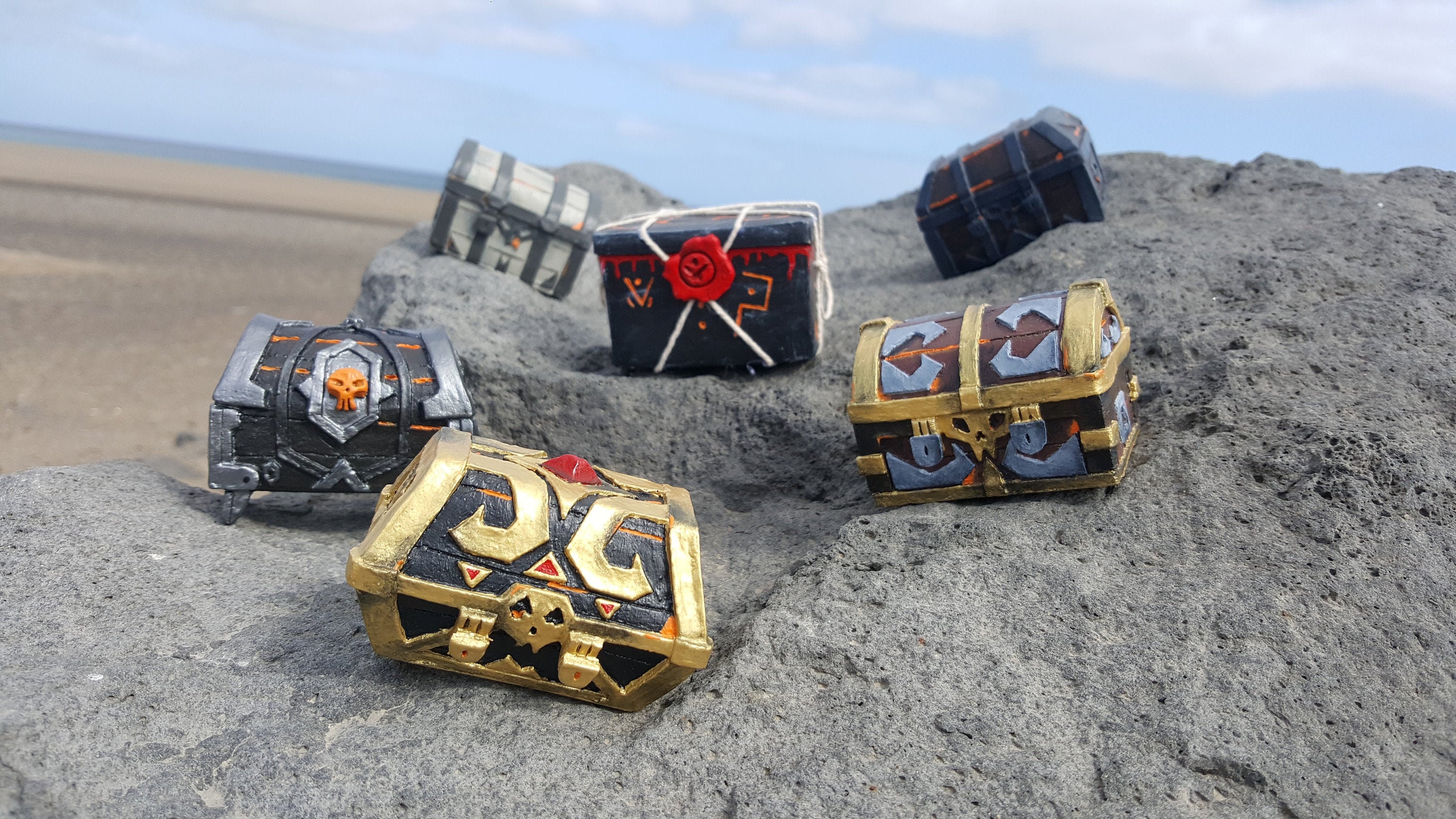 Sea of Thieves Inspired Ashen Treasure Chests X6 Etsy