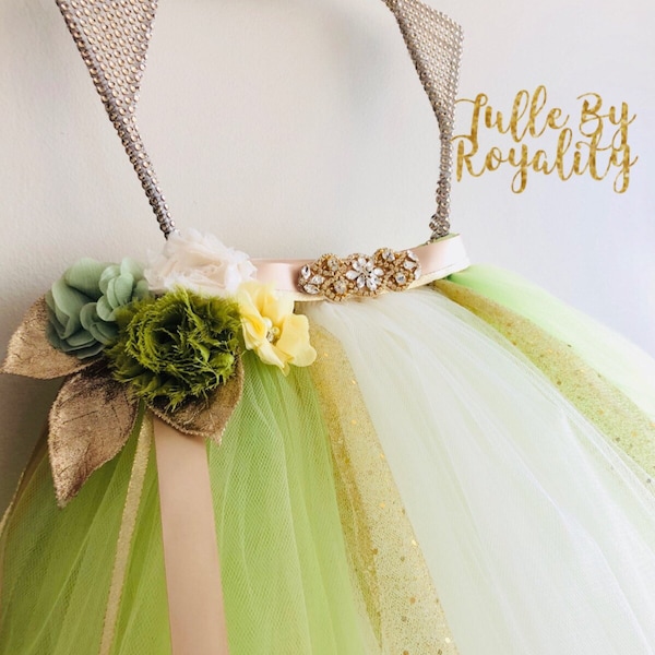 Tutu Tinkerbell Costume For Frog Princess Tutu for Toddler Princess and the Frog Fairy Tinkerbell Tutu For Gift For Girls Birthday Dress