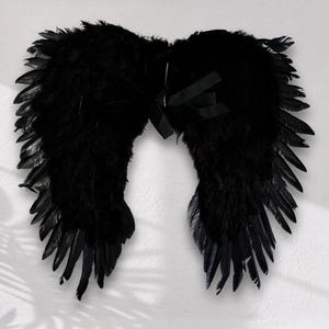 Schwarz Flügel Kostüm für Halloween Kostüm Schwarz Flügel Set für Fasching Kostüm Flügel Set Unisex Kostümflügel für Jugendliche und Erwachsene