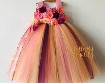 Rose Gold Tutu Dress and Headband Set