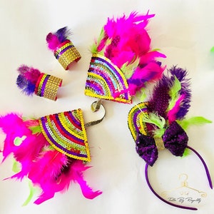 Caribbean Carnival outfit Accessories For Wrist Accessories for Shoulder wings for Carnival Personalize Your Colors