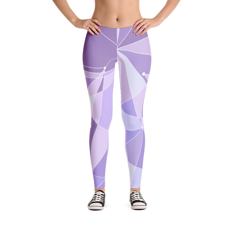 purple legging outfits