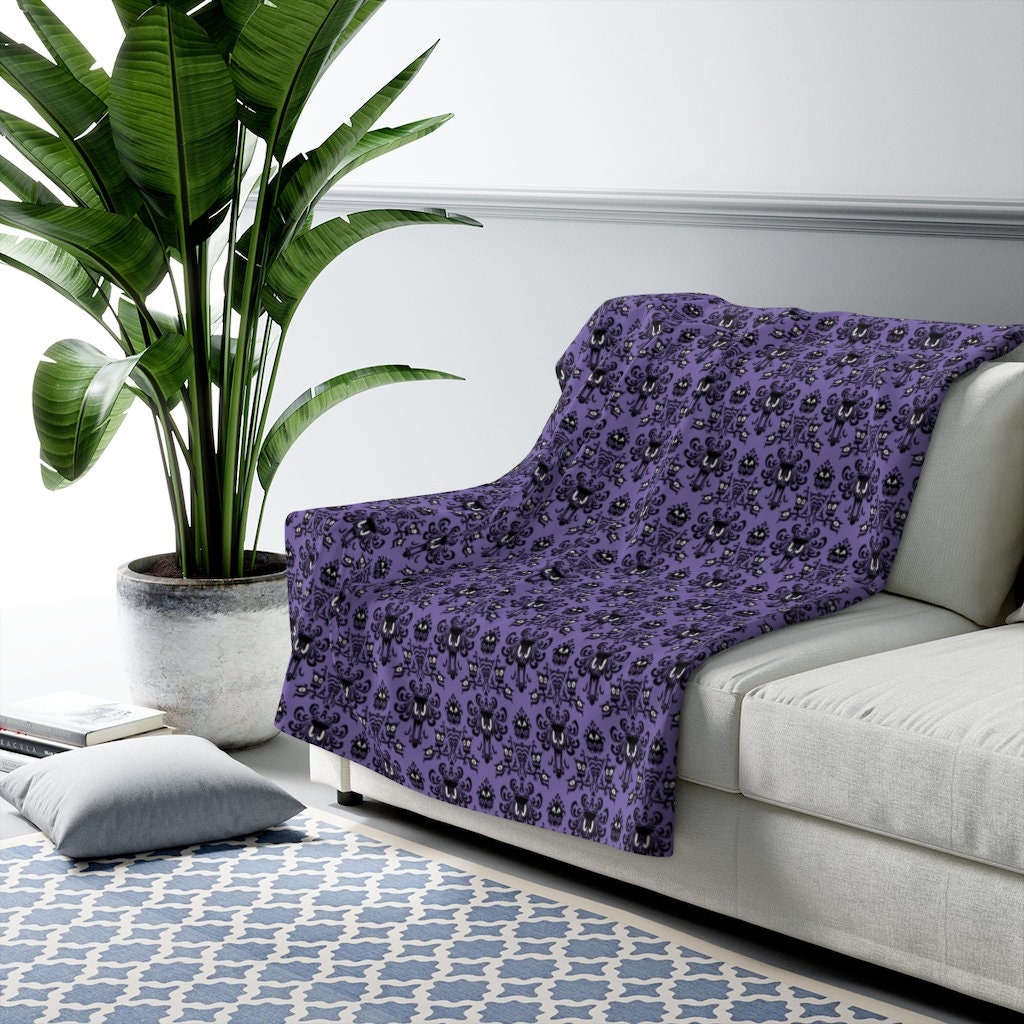 QINQI Purple Haunted MansionUltra Soft Micro Fleece Blanket Light Weight Warm Fluffy Plush Four Premium Airplane Blanket QINQI Purple Haunted MansionUltra Soft Micro Fleece Blanket Light Weight Warm Fluffy Plush Four Premium Airplane Blanket