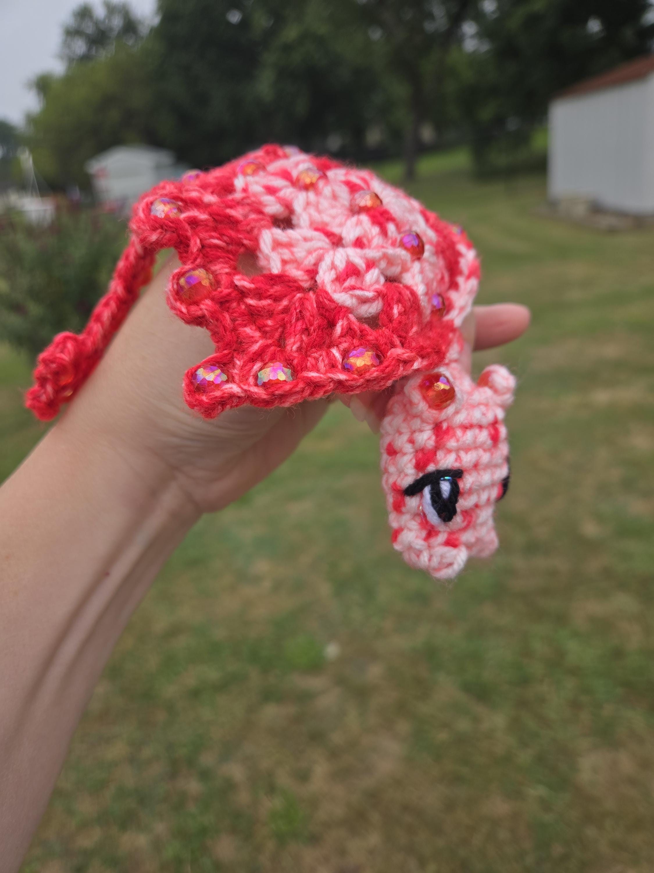 Beaded Pocket Dragon-Peppermint Swirl
