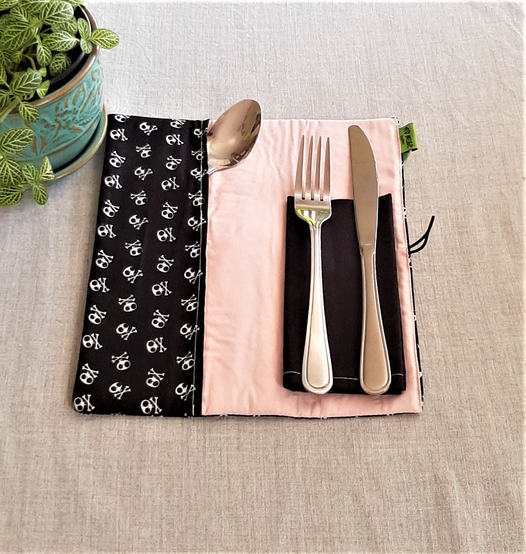 Placemat, Utensil, Halloween, Kitchen, Fabric, Washable, Zero Waste