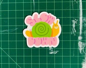 Sticker forêt nature Ralentissez la punaise des escargots