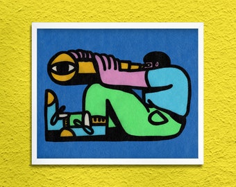 Eye in the Sky | Art Print | 7 x 5 | Colourful Telescope