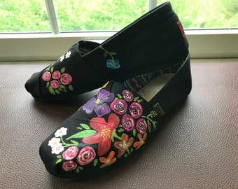 Painted Toms Shoes - Etsy