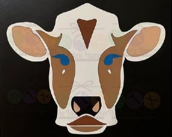 Floppy Ear Cow Laser Cut File, Fichier numérique svg dxf eps ai, DIY Home Decor, Téléchargement instantané, Fichier laser Farmhouse Wall Art