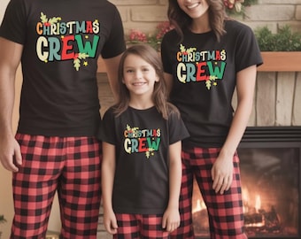 Christmas Crew PNG Family Matching Holiday Shirt Design Festive for Hoodies and T-Shirts