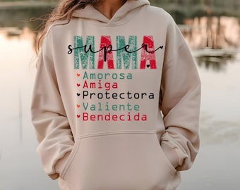 Design PNG para o Dia das Mães Espanhol - Super Mamá (Download Digital)