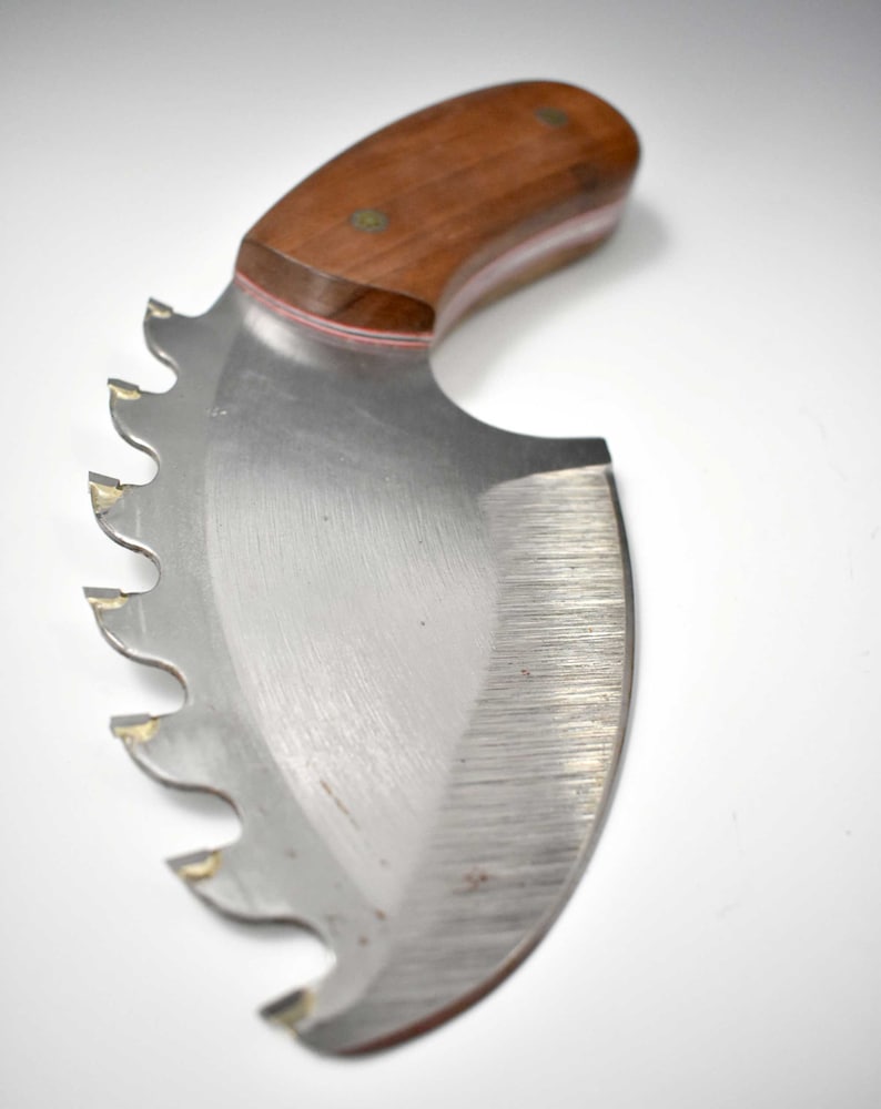 Skinning Knife Saw blade with Walnut handle and Mosaic pins Etsy