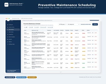 Wartungs-Tracking-App | Anlagenverwaltung, Arbeitsaufträge, Wartungsplan, Teileinventar & Kostenberichte