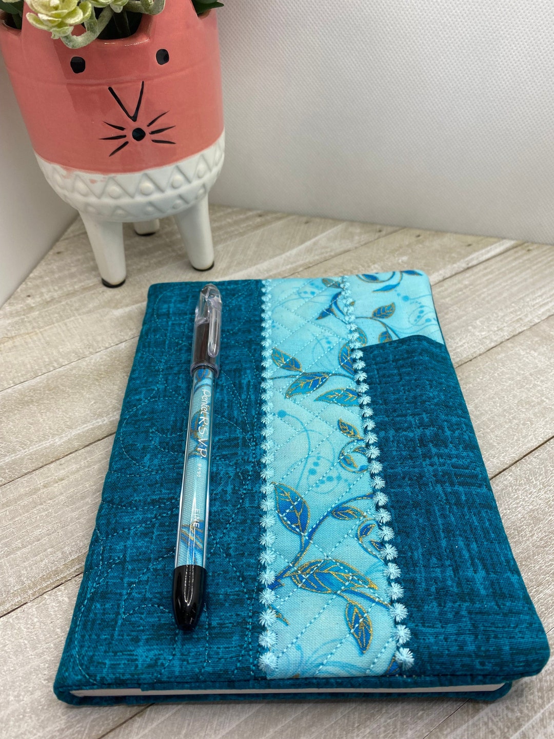 Quilted Notebook Cover Cloth Notebook Cover Handmade Notebook Etsy